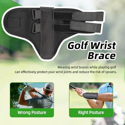 Golf Wrist Brace Training Aid for Beginners,Wrist Trainer for Golf Swing Practice,Adjustable Wrist Support Brace to Correct Prevent Wrists Flipping and Joint Injuries