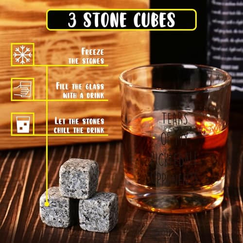 Tears of My Pickleball Opponents Whiskey Glass - Funny Whiskey Gifts for Men, Funny White Elephant Pickleball Gifts Gag Gift Ideas for Men, Christmas Bourbon Glass for Brother Dad Uncle Friends