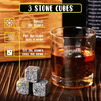 Tears of My Pickleball Opponents Whiskey Glass - Funny Whiskey Gifts for Men, Funny White Elephant Pickleball Gifts Gag Gift Ideas for Men, Christmas Bourbon Glass for Brother Dad Uncle Friends
