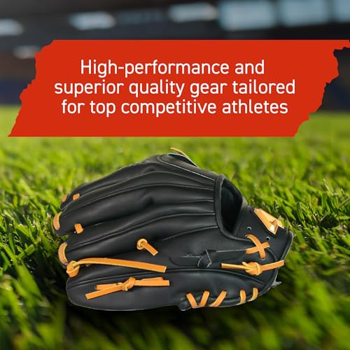 44 PRO BB Stock Rise Baseball Glove for Youth & Little Leagues, Age 8-12, Infield & Outfield, 11.5", H-Web, Easy Break-in, Narrow Fit & Lightweight Design