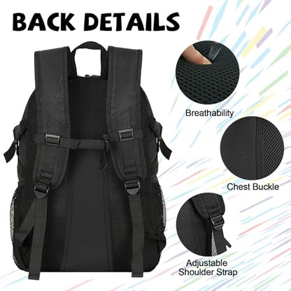 Goloni Basketball Backpack Bag,35L Basketball Bag with with Separate Ball & Shoe Compartments,Large Sports Bag for Basketball - color: black