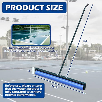 Montex Tennis Court Squeegee, Lightweight Quick Clearing Tools for Tennis Basketball Sports Court