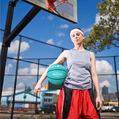 Size 6/7 Weighted Training Basketball (2.2/3/3.3 lbs) - Heavy Indoor/Outdoor Basketball for Dribbling, Passing, Rebounding & Skill Development - size: Size 6, style: 3LBS
