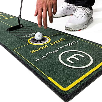 WELLPUTT - Golf Putting Training Mat - 10ft Start 2.0