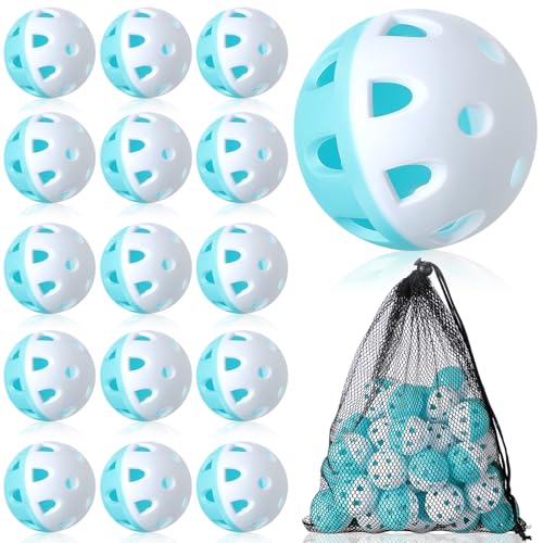 VioraWhite Mini Practice Baseballs 1. 65 Inch Small Baseball Training Lightweight Hollow with a Drawstring Bag for Hitting, Batting Training Use