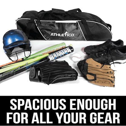 Athletico Rolling Baseball Bag Black - color: Black