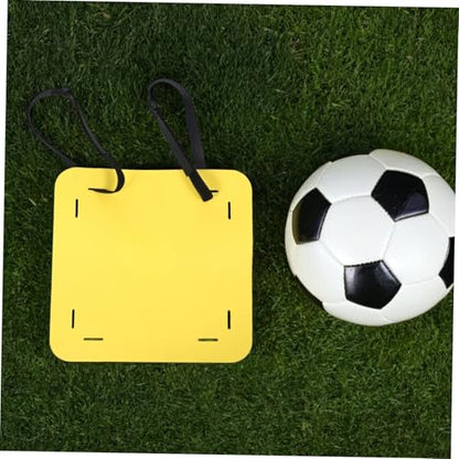 Mikinona 4pcs Adjustable Soccer Training Targets with Red Black Green Yellow Straps, Football Shooting Accuracy Trainer for Outdoor Youth Football Drills and Practice