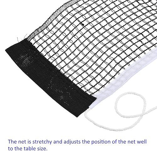 M METERXITY Table Tennis Net Replacement - Ping-Pong Net String Tension Equipment Polyester Cotton Apply to Standard Table - color: Black