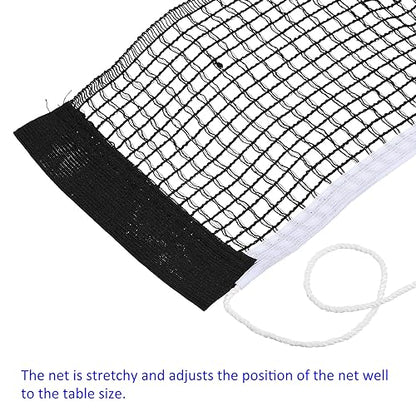 M METERXITY Table Tennis Net Replacement - Ping-Pong Net String Tension Equipment Polyester Cotton Apply to Standard Table - color: Black