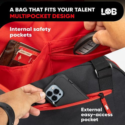LOB Pickleball Bags for women men Tote Carry Bag with Bottle Holders, Fits 2 Paddles, 2pc Accessories (Pouch, Mesh Ball Bag), Durable Lightweight