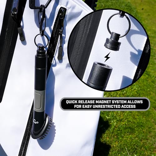 Callaway Golf H2GO Water Scrub Magnetic Club Brush - Quick-Release Magnetic Spray Club Brush for Your Golf Clubs