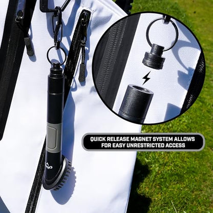 Callaway Golf H2GO Water Scrub Magnetic Club Brush - Quick-Release Magnetic Spray Club Brush for Your Golf Clubs