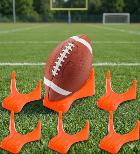 6Pcs Football Style Kickoff Kicking Tee Football Display Stand Compatible for All Ball Sizes Kickoff Stand for Kickoffs Practice Equipment