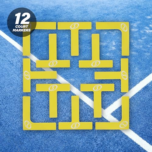 Spalding - Pickleball Court Marker & Shot Spot Set, 17-Piece Training Target Kit, Non-Slip Floor Markers for Footwork, Agility, Accuracy & Drill Training, Indoor & Outdoor Sports Practice Equipment