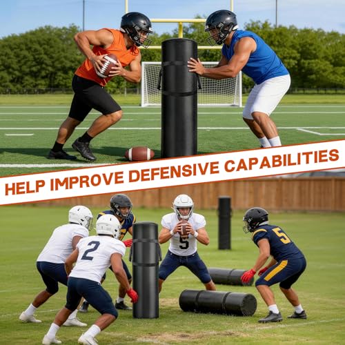 Wibeelee 12 * 48 Inch Tackling Dummies for Football Tackle Football Equipment with High Density Foam and Handles Football Tackle Dummy Martial Arts, Basketball, Contact Drills