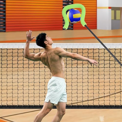 Volleyball Spike Hitting Trainer with Adjustable Modes & Height, Lightweight Volleyball Training Equipment for Serving, Spiking and Jump Training, Ideal for Beginners and Pros