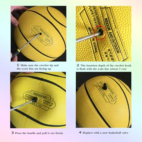 MINDCOLLISION Sport Ball Inflating Valve Nozzle Replacement Kit Pump Needles Air Inflation Needle for Basketball Football Soccer Volleyball Rugby Matchball Leak Repair - size: Set 1