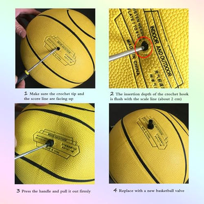 MINDCOLLISION Sport Ball Inflating Valve Nozzle Replacement Kit Pump Needles Air Inflation Needle for Basketball Football Soccer Volleyball Rugby Matchball Leak Repair - size: Set 2
