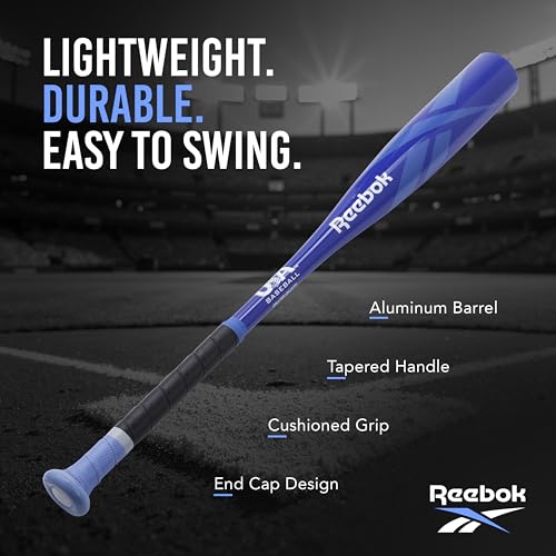 Reebok - T Ball Bat, 26-Inch Aluminum Bat for Kids & Youth, Baseball Bat for Practice, Training, and Beginners (Blue) - color: Blue