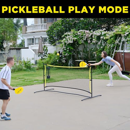 6ft Portable Pickleball & Paddle Ball Set: Easy Setup Paddle Game with Net, Similar to Badminton, Pingpong, and Jianzi, All-in-1 Set for Lawn, Backyard, Camping, Beach Indoor & Outdoor