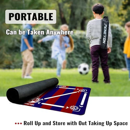 Soccer Training Equipment,Soccer Training Mat Improve Strength,Agility and Coordination,Anti-Slip Silent Absorption Soccer Footwork Training Mat,Soccer Trainer for Indoor/Outdoor Drills - style: Training Set 35*23 IN - D