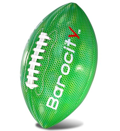 Football Premium Boy and Girl Official Match Ball with Reflective Iridescent Rainbow Hex Pattern, Durable Indoor, Outdoor, Training Practice Game Playtime