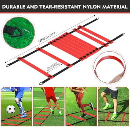 EVERRUSH 6' x 4' Soccer Goals Nets for Backyard Beach Pop Up Soccer Training Equipment Net Portable Goal Set with Ball, and Cones, Youth Outdoor Sports Games Football Goal with Carry Bag