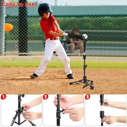 BaseGoal Baseball Tee for Kids,Youth Stand Set,Teeball Set,Youth Baseball,Softball Batting Tee Set,Easy Adjustable Height - style: Kids Baseball Tee New-B