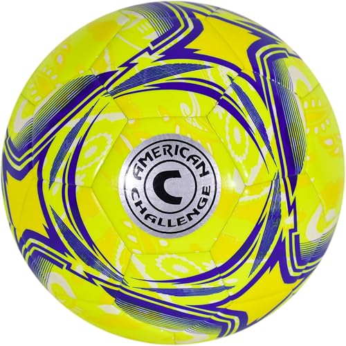 Paisley Soccer Ball – Professional Training Soccer Ball for Grass Fields – Durable TPU Machine Stitched Soccer Balls – Sizes 3, 4 & 5 – Outdoor Practice & Match Play - color: Lemon, size: 4