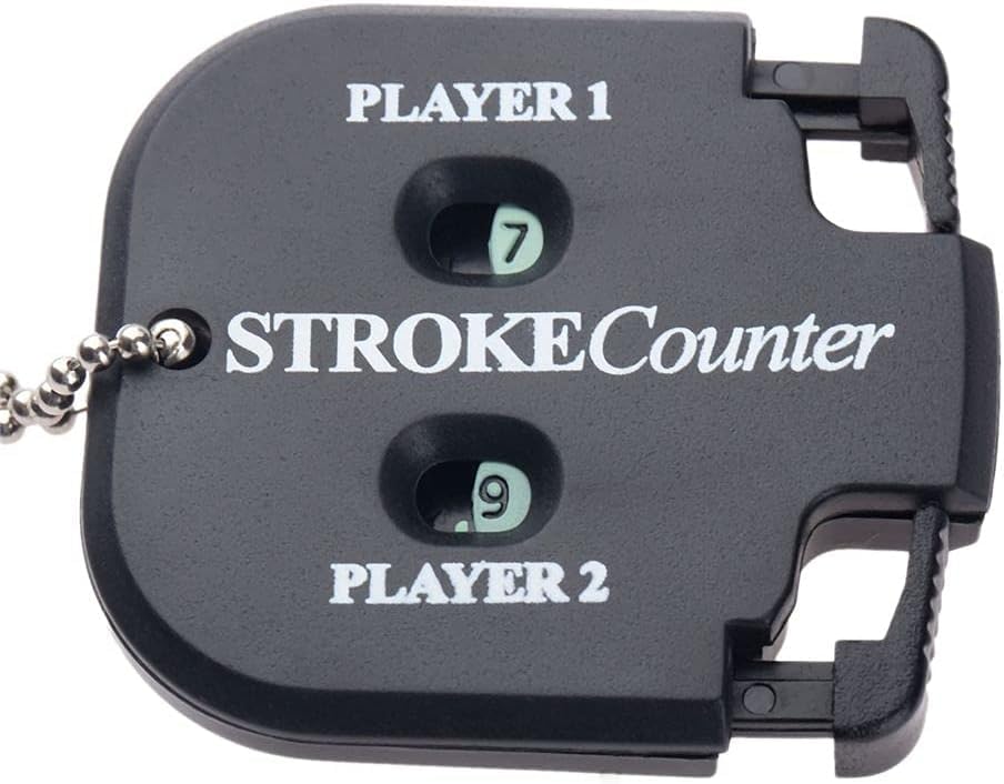 Black Golf Stroke Shot Putt Score Counter Golf Accessories, Two Digits Scoring Keeper with Key Chain Golf Training Aids Sports and Outdoors