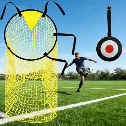 Soccer Goal Target Bag, Soccer Goal Bag, Free Kick Shooting Practice Target, Positioning Training Net Set, Easy to Install and Remove, 2-Pack