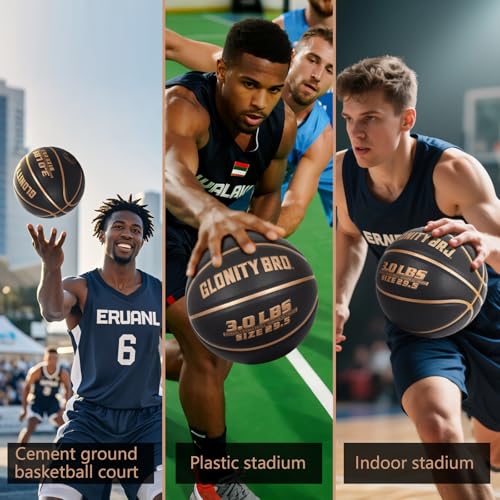 Weighted Basketball Grey 28.5"/29.5", 2.2LBS/3LBS Non-Slip Outdoor/Indoor Heavy Training Basketball for Dribbling, Passing, Rebounding & Skill Development