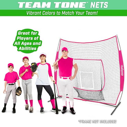 GoSports Replacement 7 x 7 ft Baseball Net - NET ONLY - Frame NOT Included - Choose Your Color - color: Pink