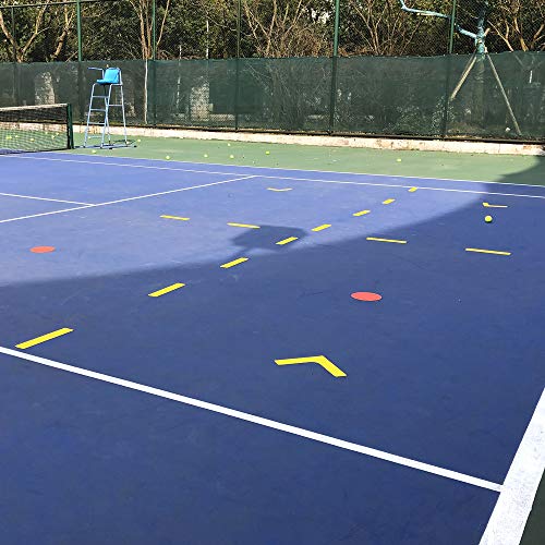 Court Lines Marker Kit Throw Down Markers Create Your Own Mini Pickleball Tennis Court (Yellow I L Shape)