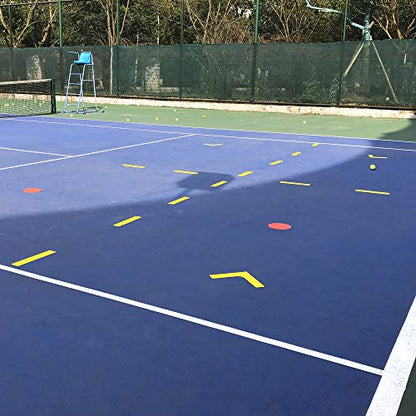 Court Lines Marker Kit Throw Down Markers Create Your Own Mini Pickleball Tennis Court (Yellow I L Shape)