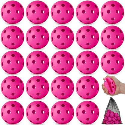 Coopay 24/80 Pack Practice Baseball SoftBalls Plastic Training Balls Lightweight Hollow Balls with a Drawstring Bag for Hitting, Baseball Training Indoor Outdoor Use