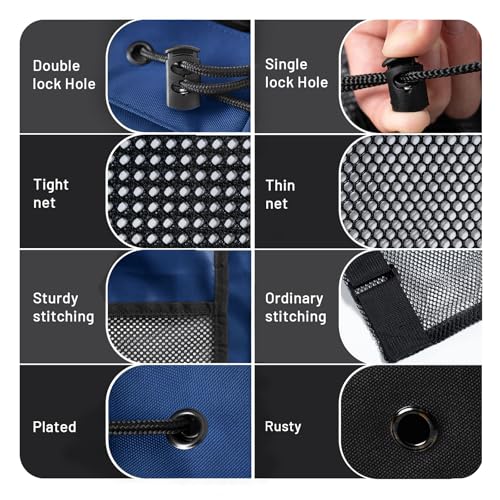 OrgaWise XXL Soccer Ball Bags for Coaches | 600D Oxford Cloth | SBS Zippers | Card Holder | Night Reflective Strips | Plated Holes | Chest Strap | Carry Handle - color: Blue