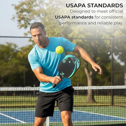 T700 Raw Carbon Fiber Pickleball Paddle - USAPA Standard 16mm Polypropylene Honeycomb Core - Elongated Handle Lightweight Pickle Ball Racket for Spin, Control & Power - Men & Women