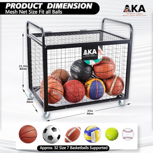 Ball Storage Cart, Sports Equipment Organizer