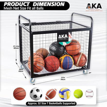 Ball Storage Cart, Sports Equipment Organizer