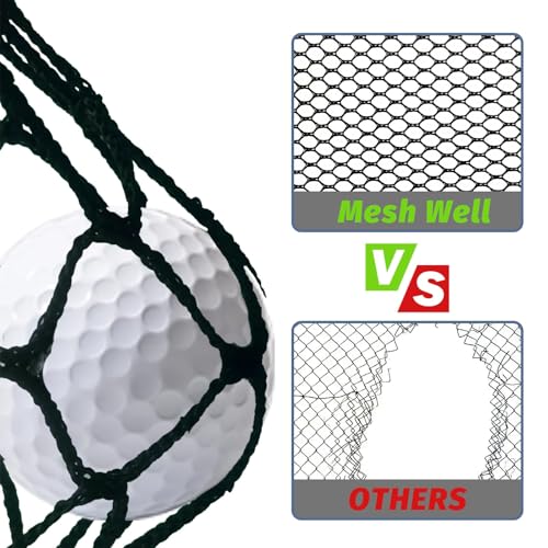Golf Net - 8x6x5 FT Practice Hitting Net with Foldable Tri-Turf Mat & Target for Indoor Outdoor Chipping Swing Training & Backyard Driving - Gift for Men Golfers