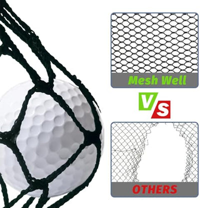 Golf Net - 8x6x5 FT Practice Hitting Net with Foldable Tri-Turf Mat & Target for Indoor Outdoor Chipping Swing Training & Backyard Driving - Gift for Men Golfers
