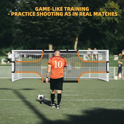 MR Soccer Goal Target Sheet, Field Net, Professional Shooting Practice Aid - size: 16'x7'