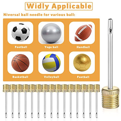 WILLBOND 100 Pack Basketball Pump Needles Ball Inflation Air Pump Needles with Storage Box for Sports Balls, Football Basketball Soccer and Volleyball - color: Gold