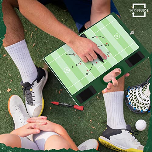 Dry Erase Lacrosse Coaching Board 15x10.5” – Includes 2 Markers, Whiteboard for Coaches, Training Equipment & Accessories, Perfect Coach Gift