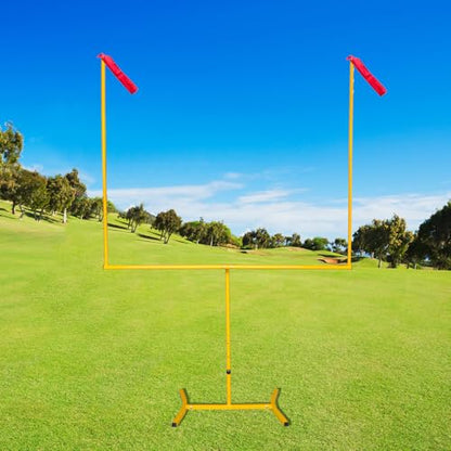 Football Goal Post, Adjustable Height Field Goal Post with Football, Sturdy Steel Tube Frame, Powder Coating Anti-Rust Craft, Easy to Assemble
