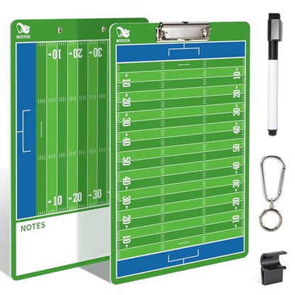 WISYOK Double-Sided Football Dry Erase Clipboard for Coaches, Ideal Coach Gift - style: Football