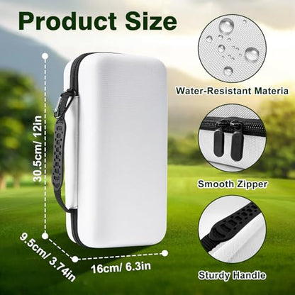 Golf Glove Holder Case, Hard Shell Protective Golf Accessories Organizer for Men and Women, Waterproof Durable, Portable with Handle, Large Capacity for Gloves, Balls, Tees, Markers, Ideal Golf Gift