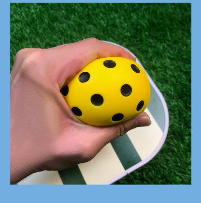 Silent Pickleball Balls for Indoor/Outdoor Practice Quiet Foam Balls 6-Pack with a Mesh Bag