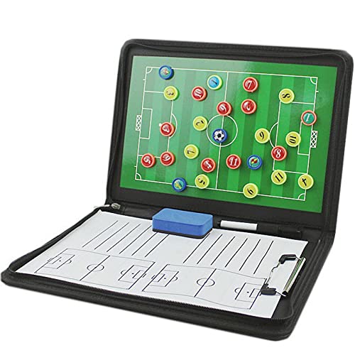 Pure Vie Magnetic Soccer Coaching Tactics Board, Portable Soccer Clipboard for Coaches Soccer Dry Erase Whiteboard Strategy Tactical Blackboard Football Coach Board with Player Markers, Pen and Eraser